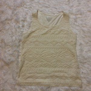 Cream woven tank top